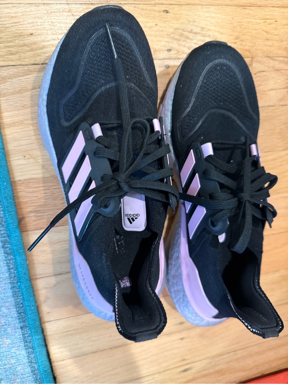 adidas Black and LilacWomen's ultraboost 22 Running Sneakers